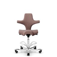HÅG Capisco 8106 - Steelcut Trio 3 (Kvadrat) - Wol / Polyamide - STT645 - Dusty red - Framekleur - Wit - Gasveer - 265 mm (Zithoogte 53-79cm) - Vloercontact - Zachte wielen t.b.v. harde vloeren - Voetenring - Ja, in framekleur - Voetster - Ja, voetster... thumbnail