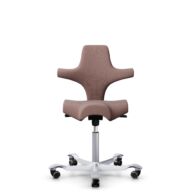 HÅG Capisco 8106 - Steelcut Trio 3 (Kvadrat) - Laine / Polyamide - STT645 - Argent - 150 mm (hauteur d’assise 40–55 cm) - Roues souples pour sols durs thumbnail