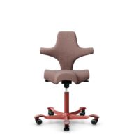 HÅG Capisco 8106 - Steelcut Trio 3 (Kvadrat) - Wool / Polyamide - STT645 - Dusty red - Blush Rose - 150mm (seat height 40–55cm) - Soft castors for hard floors thumbnail