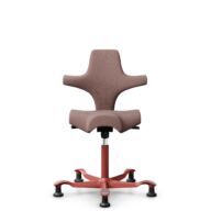 HÅG Capisco 8106 - Steelcut Trio 3 (Kvadrat) - Wool / Polyamide - STT645 - Dusty red - Blush Rose - 265 mm (seat height 53-79cm) - Glides thumbnail