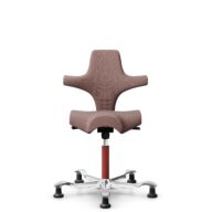 HÅG Capisco 8106 - Steelcut Trio 3 (Kvadrat) - Lana / Poliamida - STT645 - Dusty red - Blush Rose - 265 mm (seat height 53-79cm) - Glides thumbnail