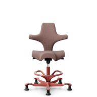 HÅG Capisco 8106 - Steelcut Trio 3 (Kvadrat) - Lana / Poliamida - STT645 - Dusty red - Blush Rose - 265 mm (seat height 53-79cm) - Glides thumbnail