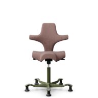 HÅG Capisco 8106 - Steelcut Trio 3 (Kvadrat) - Wool / Polyamide - STT645 - Dusty red - Moss Grey - 200 mm (seat height 46-64cm) - Glides thumbnail