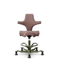 HÅG Capisco 8106 - Steelcut Trio 3 (Kvadrat) - Lana / Poliamida - STT645 - Dusty red - Moss Grey - 265 mm (seat height 53-79cm) - Glides thumbnail