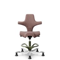 HÅG Capisco 8106 - Steelcut Trio 3 (Kvadrat) - Lana / Poliamida - STT645 - Dusty red - Moss Grey - 265 mm (seat height 53-79cm) - Glides thumbnail