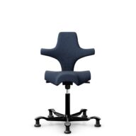 HÅG Capisco 8106 - Steelcut Trio 3 (Kvadrat) - Laine / Polyamide - STT796 - Blue - Noir - 265 mm (hauteur d’assise 53–79 cm) - Patins thumbnail