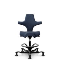 HÅG Capisco 8106 - Steelcut Trio 3 (Kvadrat) - Wool / Polyamide - STT796 - Blue - Black - 265 mm (seat height 53-79cm) - Glides thumbnail