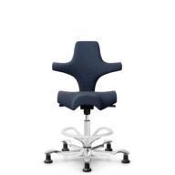 HÅG Capisco 8106 - Steelcut Trio 3 (Kvadrat) - Wool / Polyamide - STT796 - Blue - White - 200 mm (seat height 46-64cm) - Glides thumbnail