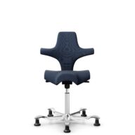 HÅG Capisco 8106 - Steelcut Trio 3 (Kvadrat) - Laine / Polyamide - STT796 - Blue - Blanc - 265 mm (hauteur d’assise 53–79 cm) - Patins thumbnail