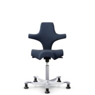HÅG Capisco 8106 - Steelcut Trio 3 (Kvadrat) - Laine / Polyamide - STT796 - Blue - Argent - 150 mm (hauteur d’assise 40–55 cm) - Patins thumbnail