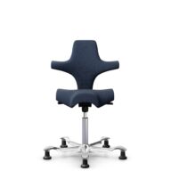 HÅG Capisco 8106 - Steelcut Trio 3 (Kvadrat) - Laine / Polyamide - STT796 - Blue - Argent - 150 mm (hauteur d’assise 40–55 cm) - Patins thumbnail