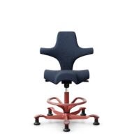 HÅG Capisco 8106 - Steelcut Trio 3 (Kvadrat) - Laine / Polyamide - STT796 - Blue - Blush Rose - 200 mm (hauteur d’assise 46–64 cm) - Patins thumbnail