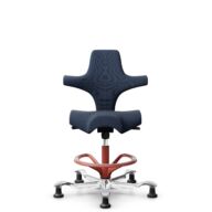 HÅG Capisco 8106 - Steelcut Trio 3 (Kvadrat) - Wool / Polyamide - STT796 - Blue - Blush Rose - 200 mm (seat height 46-64cm) - Glides thumbnail