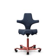 HÅG Capisco 8106 - Steelcut Trio 3 (Kvadrat) - Wool / Polyamide - STT796 - Blue - Blush Rose - 265 mm (seat height 53-79cm) - Soft castors for hard floors thumbnail