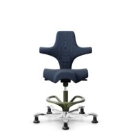 HÅG Capisco 8106 - Steelcut Trio 3 (Kvadrat) - Laine / Polyamide - STT796 - Blue - Moss Grey - 200 mm (hauteur d’assise 46–64 cm) - Patins thumbnail
