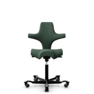 HÅG Capisco 8106 - Steelcut Trio 3 (Kvadrat) - Wool / Polyamide - STT966 Brown grey - Black - 200 mm (seat height 46-64cm) - Hard castors for soft floors thumbnail