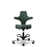 HÅG Capisco 8106 - Steelcut Trio 3 (Kvadrat) - Wool / Polyamide - STT966 Brown grey - Black - 200 mm (seat height 46-64cm) - Hard castors for soft floors thumbnail