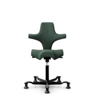 HÅG Capisco 8106 - Steelcut Trio 3 (Kvadrat) - Lana / Poliamida - STT966 Brown grey - Black - 265 mm (seat height 53-79cm) - Glides thumbnail