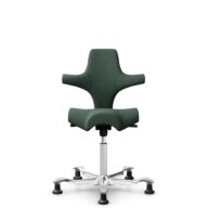 HÅG Capisco 8106 - Steelcut Trio 3 (Kvadrat) - Laine / Polyamide - STT966 Brown grey - Blanc - 150 mm (hauteur d’assise 40–55 cm) - Patins thumbnail