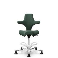 HÅG Capisco 8106 - Steelcut Trio 3 (Kvadrat) - Wol / Polyamide - STT966 - Brown grey - Framekleur - Wit - Gasveer - 265 mm (Zithoogte 53-79cm) - Vloercontact - Glijdoppen - Voetenring - Ja, in framekleur - Voetster - Ja, voetster in gepolijst aluminium thumbnail