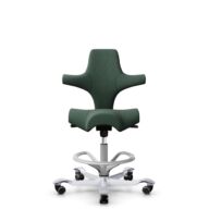 HÅG Capisco 8106 - Steelcut Trio 3 (Kvadrat) - Lana / Poliamida - STT966 Brown grey - Silver - 200 mm (seat height 46-64cm) - Soft castors for hard floors thumbnail