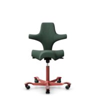 HÅG Capisco 8106 - Steelcut Trio 3 (Kvadrat) - Lana / Poliamida - STT966 Brown grey - Blush Rose - 150mm (seat height 40–55cm) - Hard castors for soft floors thumbnail