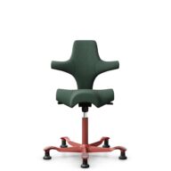 HÅG Capisco 8106 - Steelcut Trio 3 (Kvadrat) - Lana / Poliamida - STT966 Brown grey - Blush Rose - 150mm (seat height 40–55cm) - Glides thumbnail
