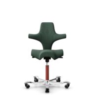 HÅG Capisco 8106 - Steelcut Trio 3 (Kvadrat) - Wełna / Poliamid - STT966 Brown grey - Blush Rose - 200 mm (seat height 46-64cm) - Soft castors for hard floors thumbnail