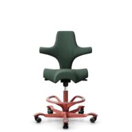 HÅG Capisco 8106 - Steelcut Trio 3 (Kvadrat) - Laine / Polyamide - STT966 Brown grey - Blush Rose - 200 mm (hauteur d’assise 46–64 cm) - Roues souples pour sols durs thumbnail