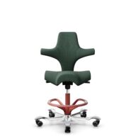 HÅG Capisco 8106 - Steelcut Trio 3 (Kvadrat) - Laine / Polyamide - STT966 Brown grey - Blush Rose - 265 mm (hauteur d’assise 53–79 cm) - Roues souples pour sols durs thumbnail