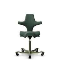 HÅG Capisco 8106 - Steelcut Trio 3 (Kvadrat) - Laine / Polyamide - STT966 Brown grey - Moss Grey - 200 mm (hauteur d’assise 46–64 cm) - Roues souples pour sols durs thumbnail