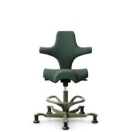 HÅG Capisco 8106 - Steelcut Trio 3 (Kvadrat) - Lana / Poliamida - STT966 Brown grey - Moss Grey - 200 mm (seat height 46-64cm) - Glides thumbnail