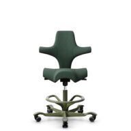 HÅG Capisco 8106 - Steelcut Trio 3 (Kvadrat) - Laine / Polyamide - STT966 Brown grey - Moss Grey - 265 mm (hauteur d’assise 53–79 cm) - Roues souples pour sols durs thumbnail