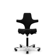 HÅG Capisco 8106 - Steelcut 3 (Kvadrat) - Laine / Polyamide - STT190 - Noir - 150 mm (hauteur d’assise 40–55 cm) - Roues souples pour sols durs thumbnail