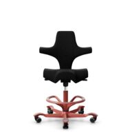 HÅG Capisco 8106 - Steelcut 3 (Kvadrat) - Laine / Polyamide - STT190 - Blush Rose - 265 mm (hauteur d’assise 53–79 cm) - Roues dures pour sols souples thumbnail