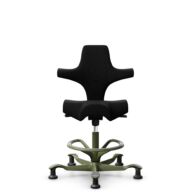 HÅG Capisco 8106 - Steelcut 3 (Kvadrat) - Laine / Polyamide - STT190 - Black - Moss Grey - 200 mm (hauteur d’assise 46–64 cm) - Patins thumbnail