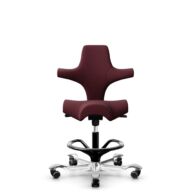 HÅG Capisco 8106 - Steelcut 3 (Kvadrat) - Wool / Polyamide - STT682 Chestnut - Black - 200 mm (seat height 46-64cm) - Hard castors for soft floors thumbnail