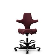 HÅG Capisco 8106 - Steelcut 3 (Kvadrat) - Wool / Polyamide - STT682 Chestnut - Black - 200 mm (seat height 46-64cm) - Soft castors for hard floors thumbnail