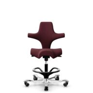 HÅG Capisco 8106 - Steelcut 3 (Kvadrat) - Wool / Polyamide - STT682 Chestnut - Black - 200 mm (seat height 46-64cm) - Soft castors for hard floors thumbnail