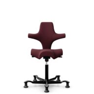 HÅG Capisco 8106 - Steelcut 3 (Kvadrat) - Laine / Polyamide - STT682 Chestnut - Noir - 200 mm (hauteur d’assise 46–64 cm) - Patins thumbnail