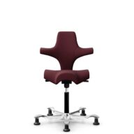 HÅG Capisco 8106 - Steelcut 3 (Kvadrat) - Laine / Polyamide - STT682 Chestnut - Noir - 265 mm (hauteur d’assise 53–79 cm) - Patins thumbnail