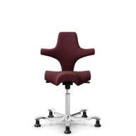 HÅG Capisco 8106 - Steelcut 3 (Kvadrat) - Wool / Polyamide - STT682 Chestnut - White - 265 mm (seat height 53-79cm) - Glides thumbnail