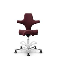 HÅG Capisco 8106 - Steelcut 3 (Kvadrat) - Wol / Polyamide - STT682 Chestnut - Wit - 265 mm (Zithoogte 53-79cm) - Glijdoppen thumbnail
