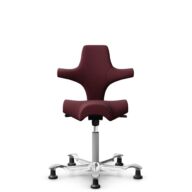 HÅG Capisco 8106 - Steelcut 3 (Kvadrat) - Wol / Polyamide - STT682 Chestnut - Zilver - 200 mm (Zithoogte 46-64mm) - Glijdoppen thumbnail