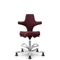 HÅG Capisco 8106 - Steelcut 3 (Kvadrat) - Wool / Polyamide - STT682 Chestnut - Silver - 200 mm (seat height 46-64cm) - Glides thumbnail