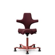 HÅG Capisco 8106 - Steelcut 3 (Kvadrat) - Laine / Polyamide - STT682 Chestnut - Blush Rose - 200 mm (hauteur d’assise 46–64 cm) - Patins thumbnail