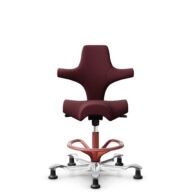 HÅG Capisco 8106 - Steelcut 3 (Kvadrat) - Wol / Polyamide - STT682 Chestnut - Blush Rose - 200 mm (Zithoogte 46-64mm) - Glijdoppen thumbnail