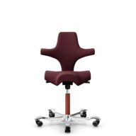 HÅG Capisco 8106 - Steelcut 3 (Kvadrat) - Lana / Poliamida - STT682 Chestnut - Blush Rose - 265 mm (seat height 53-79cm) - Hard castors for soft floors thumbnail