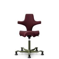 HÅG Capisco 8106 - Steelcut 3 (Kvadrat) - Lana / Poliamida - STT682 Chestnut - Moss Grey - 150mm (seat height 40–55cm) - Glides thumbnail