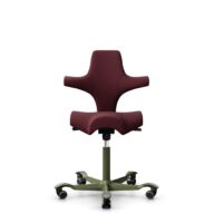 HÅG Capisco 8106 - Steelcut 3 (Kvadrat) - Wool / Polyamide - STT682 Chestnut - Moss Grey - 200 mm (seat height 46-64cm) - Hard castors for soft floors thumbnail